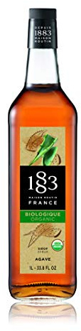 1883 Maison Routin Premium Organic Agave Syrup – Natural Sweetener for Coffee, Cocktails, Smoothies and Baking – Vegan-Friendly, No Preservatives – 1L PET Bottle