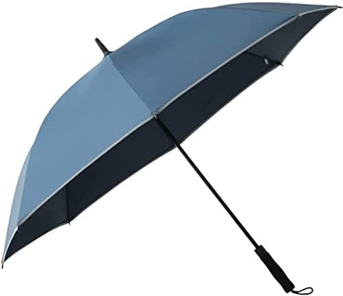 REEKOS Sturmfest Regenschirm Regenschirme Golfschirm, Automatischer Offener Stockschirm, Übergröße, Doppeldach, Belüfteter Regenschirm, Winddicht, Wasserdicht Schirm Stark (Color : Blue, Size : 90CM)