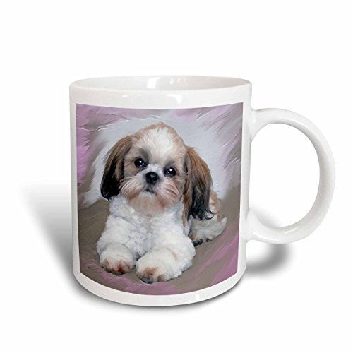 Tazza Personalizzata Shih Tzu Puppy-Two Tone Red Tazza Mug Ceramica Personalizzata Latte Thè Mug Riutilizzabile Tazze Da Caffè Moderne In Ceramica 330Ml