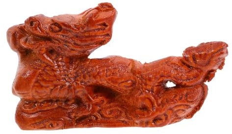 Holibanna Holz-drachenfigur Handgefertigt Stabile Tischdekoration Feng Shui Ornament Wohnzimmer Büro Geschenk Elegantes Holzkunstwerk Aus Feiner Verarbeitung