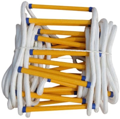 JISADER 16ft Not-Feuerleiter, Strickleiter, 5M, schwer entflammbar, mit Haken für Ingenieurwesen, Heim, Wohnbau