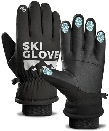 ZENUTA Waterproof Winter Snow Ski Gloves Men and Women - Windproof, Warm Thermal, for Running, Driving, Snowboarding