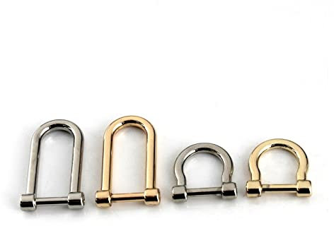 Schäkel, Edelstahl-Schäkel, kleiner Schäkel, 1 Stück Legierungsklammern Karabiner D Bogenschäkel Leder(B1)