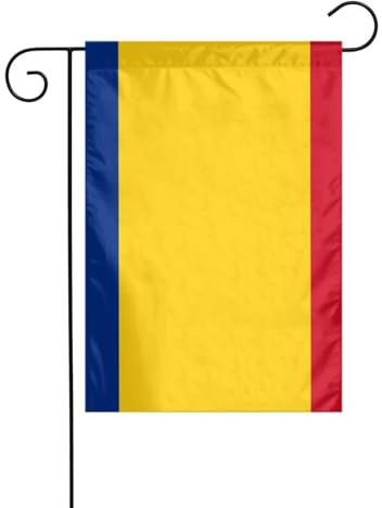 BROLEO Drapeau de la Roumanie - Impression sur mât de jardin - Décoration de cour extérieure - Double face - 30,5 x 45,7 cm