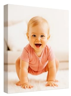 Genérico Tela personalizzata con foto | Quadro decorativo su tela | Regalo originale ed Emotivo per casa, famiglia, animali domestici, stampa professionale, 100% cotone personalizzato (50 x 50 cm)