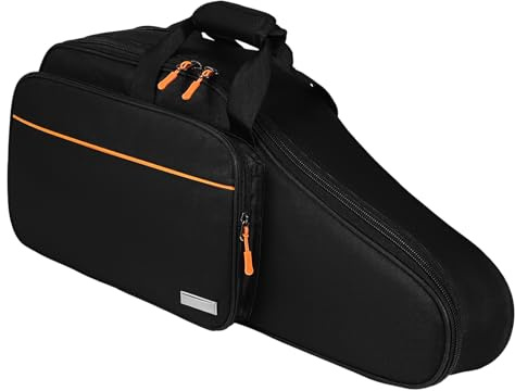 SOIMISS Saxophon Rucksack mit Stoßdämpfung aus Oxfordstoff Schultertasche für Altsaxophon Großes Fassungsvermögen Schwarz