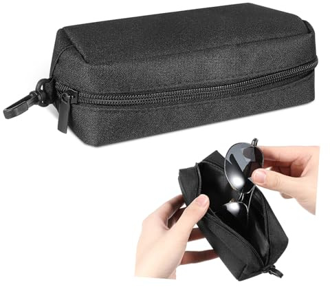 KOMBIUDA Funda Doble para Gafas y Ligera con Estuche Portátil para Gafas de Sol y Lectura Bolsa de Viaje Resistente de Oxford Protección Multifuncional para Dos para y Diario