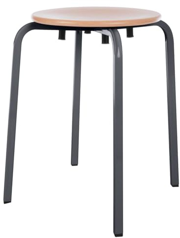 Sport-Tec Gymnastikhocker Exklusiv mit Holzsitzfläche, ø 35 cm, Sitzhöhe 51 cm,Gest. anthrazit