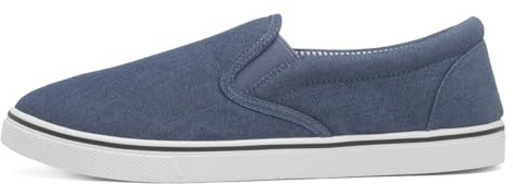 Red Fish Mens Blue Slip On Casual Canvas