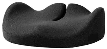 XPJYUA Cojin Asiento Coche Cojín de Espuma viscoelástica for Silla Oficina y Coche, Almohadillas Soporte for Asiento, Almohada for glúteos, Masaje Caderas, ortopédica(Dark Grey)