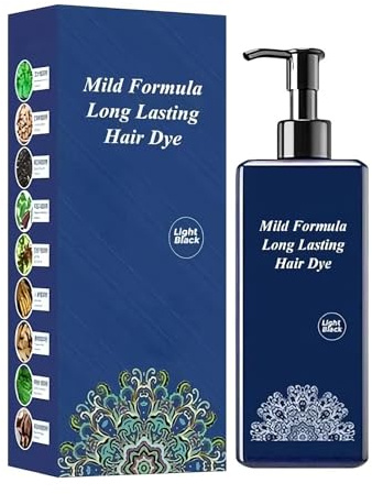 Teinture Capillaire Crème Couvrante pour Cheveux Gris | Extraits Végétaux Naturels Léger Résistance Longue Durée Maison & Salon