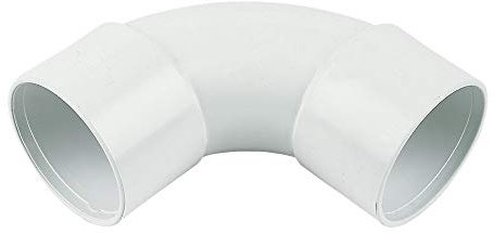 Solvent Weld White 40mm (43mm) Waste Pipe Swept Bend - Pack of 2