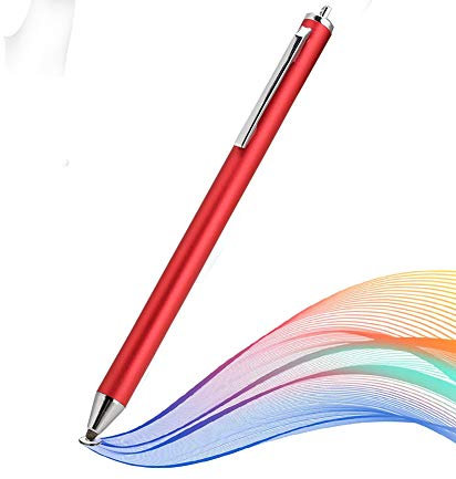 143 Stylet, tête en Tissu Stylo à écran Tactile Stylo numérique Stylet Portable pour Samsung/pour LG/pour Huawei/pour Smartphones et Tablette(Rouge)