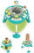 Bright Starts, Bounce Bounce Baby 2-in-1 Activity Seat Jumper and Standing Play Table - Playful Pond with 7 Interactive Toys, Adjustable Height, Storage Bag, 360° Rotation, Ages 6 Months +, Green