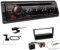 Kenwood KDC-BT450DAB 1-DIN DAB Autoradio Bluetooth CD USB AUX Einbauset passend für Opel Corsa C 2000-2004 schwarz
