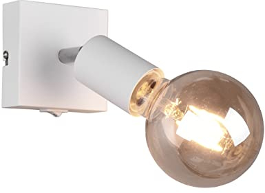 Reality Leuchten Wandspot Vannes R80181731, Metall Weiß matt, exklusiv 1x E27