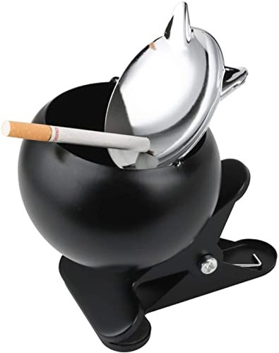 1 PIÈCE Cendrier for extérieur, cendrier for Le Jardin, Balcon de venteux, terrasse, for Pinces, Tasse de tempête avec Fonction Pince, extérieur, Bol de Serrage, cendrier avec Couvercle