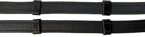 Euroriding BL Lederzügel eins. Gum. braun - WARMBLUT