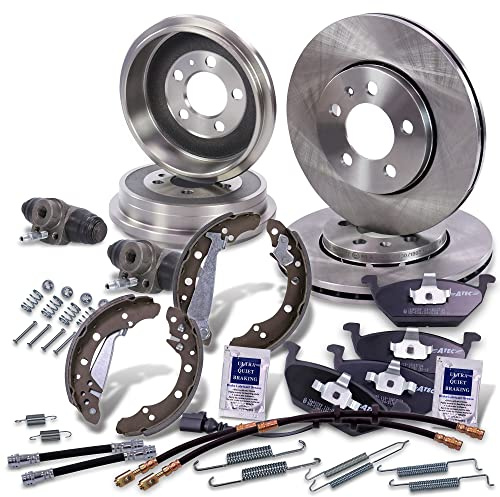 ATEC Germany Bremsenset Vorderachse inkl. Bremsscheiben Ø 256 mm Belüftet + | Kompatibel mit: SKODA FABIA I, FABIA I Combi, FABIA I Praktik, FABIA I Stufenheck, FABIA II, FABIA II Combi, ROOMSTER Praktik