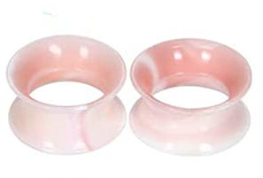 Mesnt 2Pcs Écarteur D Oreilles, 25mm Cercle de Couleur de Peau Tunnel Flexible étirant la Peau de l'oreille Chair en Silicone, Couleur de la Peau