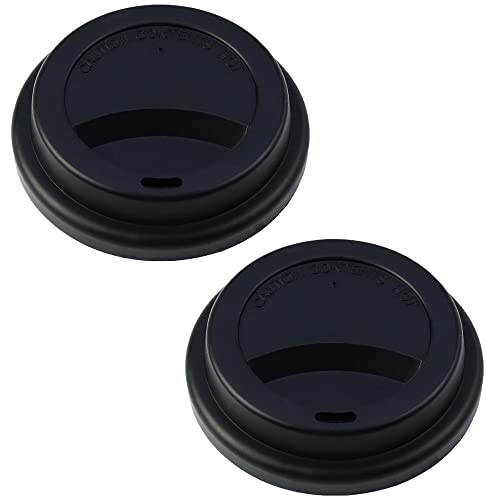 2 Pcs Replacement Coffee Lids Durable Hot Cup Lid Travel Silicone Coffee Mug Lids for Hot and Cold Beverages Takeaway Drinks