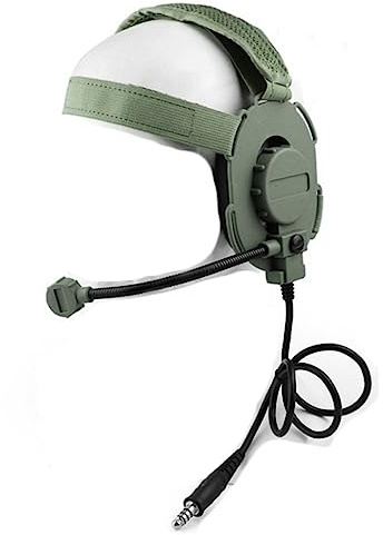 ACEXIER Tactical Headset Head-wearing Combat Communication Headsets for CS Games Hunting Airsoft Headphone Use with PTT