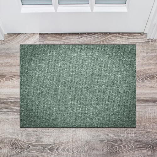 CUIMEI Küchenteppich 80 x 430 cm rutschfest Waschbar Flur Läufer Mit Rutschfester Unterseite Für Terrasse Balkon Garten, Grün