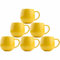 superyes Lemon Yellow Coffee Mugs Set of 6 for Latte Cappuccino Cup Ice Cream Hot Chocolate 12oz
