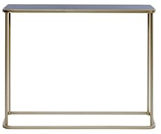 Jahnke Circo Console Konsole, Engineered Wood, Schwarzglas/Goldfarben, One Size