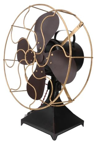 Alipis Ventilateur En Fer De Style Vintage Pour La Décoration De La À Coucher Ventilateur Sur Pied En Fer Décontracté Finition Vieillie Pour Accessoires Photo À La Maison