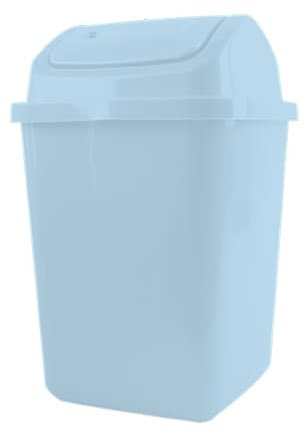 Gem Imports Pastel Blue Plastic Swing Top Bin