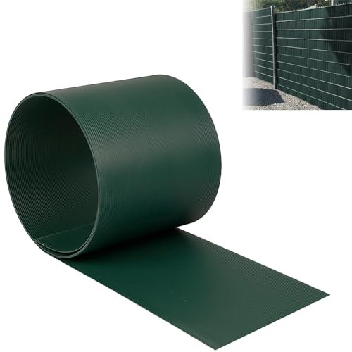 ACXIN 10 strisce frangivista in PVC rigido per tappetini a doppia asta, frangivista per giardino, balcone (25 m x 19 cm, verde)