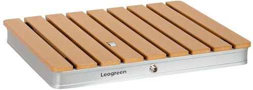 Leogreen Doccia da Giardino Doccia da Terra Doccia da Esterno Doccia Sauna Doccia da Campeggio, Doccia a Pavimento con Pedale, Fontana Regolabile in Altezza Fino a 4 m con Ruota a Pedale（Rettangolare）