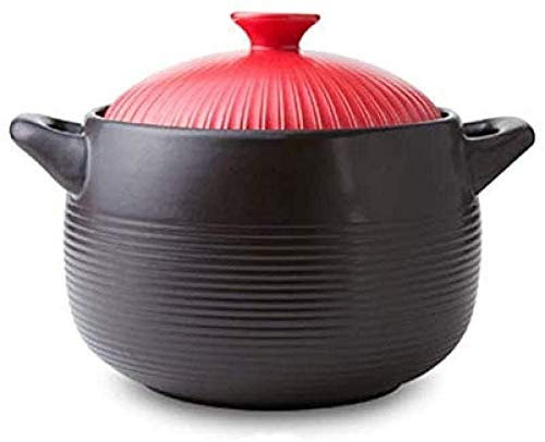 YIHANSS Tontopf, Keramik-Eintopf, Auflauf, Terrakotta-Auflauf, Keramik-Auflauf – hohe Temperaturbeständigkeit, Hitzeschutz und Energieeinsparung, gesund (Farbe: Kapazität 4,2 l)
