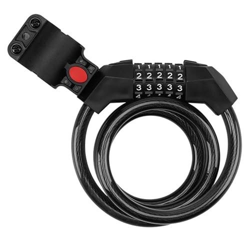 AOLUOER Universal-Fahrradschloss, Mountainbike, 5-stelliges Passwortschloss, Diebstahlschutz, tragbare Sicherheit, Stahlkette, Motorrad-Passwortschloss