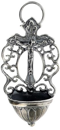 Holyart Acquasantiera Argento 800 Croce trilobata