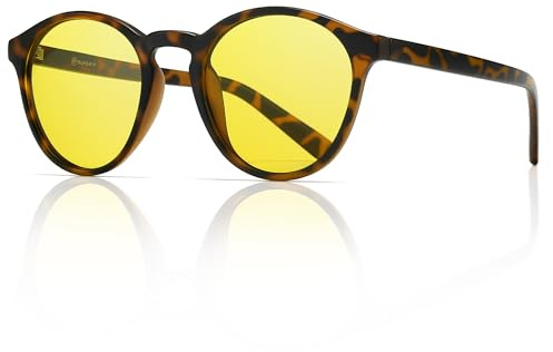 SUNGAIT Gafas de Sol Redondas Clásicas Unisex Gafas de Sol Polarizadas Estilo Retro Vintage Protección UV
