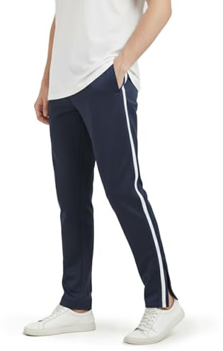Zylioo Tracksuit Bottoms Men Tall Joggers for Men UK Long Tall Mens Trousers Sweatpants Open Cuff with Side Stripe