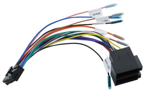 SIGANDG 1 Pezzo Adattatore per Fascio 20 Pin a ISO Adattatore Stereo per Auto di Ricambio, presa 20 pin, connettore cavo ISO, fili accessori universali con linee di controllo al volante e inversa