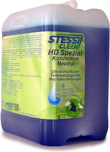 StessiClean HD Spezialreiniger Neutral | 25 Liter | Ultraschall Konzentrat | Reinigung von | Brillen | Schmuck | Gold | Münzen | Glas | Anwendungen in Haushalten | Büros | gewerblichen Einrichtungen