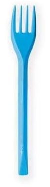 20/80 FORCHETTE riutilizzabili VARI COLORI posate colorate 17cm per cerimonie feste compleanno party Forchette colorate (80 Pezzi Azzurro)