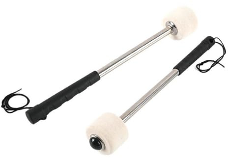 Bassdrum Schlägel – Filzkopf Xylophon Stick – Professioneller Marsch-Drumstick Set von 2 für Musikunterricht Kinder Erwachsene Klassenzimmer Schule Orchester Konzert Pauken Enthusiasten