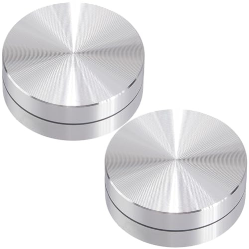SOFPLATE 2 Stück 30mm Ton Schleuder Werkzeug Töpfer Ton Schleuder Trimmwerkzeug Silberfarben Flach Rund Aluminium Drehteller Basis Tischtablett Wurfzubehör Für Keramik Polymer Kuchen Kunst DIY Basteln
