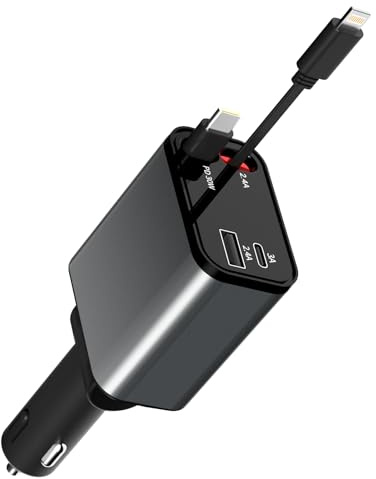 4 in 1 Zigarettenanzünder USB C 69W Auto LadegerätAdapter, USB C Zigarettenanzünder,Adapter zigarettenanzünder USB,12v USB Adapter Auto,kfz ladegerät