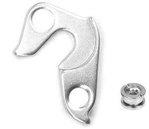 TerchPilet Derailleur Hanger 64 GH-097 Compatible with Corratec, Hoy, Pinnacle, Redline, Voodoo, BH, Stevens, Scattante – Aluminum Alloy, Silver with Bolts