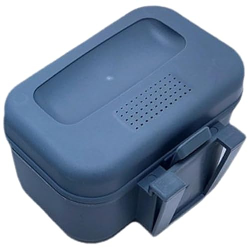 Caja de gusano, caja de cebo vivo de pesca de plástico, balde de cebo de agujeros transpirables con tapa a prueba de fugas, clip en recipiente de gusano para el cinturón, cubo