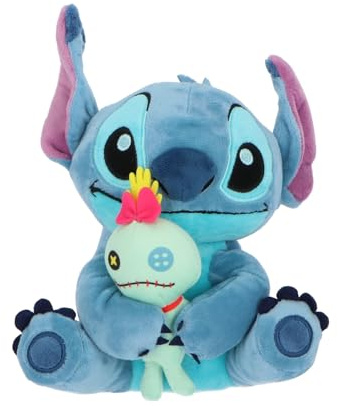 Stitch Spardose mit Scrump – Kuschelige Plüsch-Spardose – Offizielles Lizenzprodukt – ca. 20 cm – Detailreiches Design – Geschenkidee für Kinder & Fans