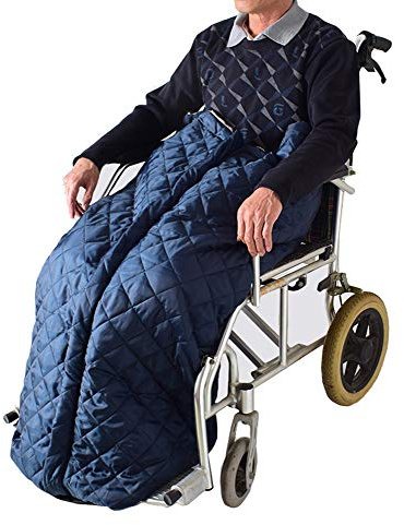 Rollstuhl Fußsack | Fusssack für Erwachsene Rollstuhl | Rollstuhlsack Winter Rollstuhl Schlupfsack Wintersack für Erwachsene | Rollstuhldecke Beindecke Kniedecke mit Reißverschluss, größere Größen