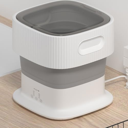 Lavatrice portatile, 350 giri/min, pieghevole, automatica, ad alta efficienza energetica, capacità 9 l, per vestiti del bambino, calze, biancheria intima, asciugamani