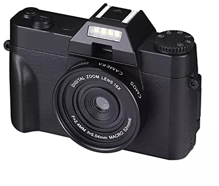 Macchina fotografica digitale, Retro Vintage 48MP Selfie Camera Flip Screen Videocamera grandangolare 4K Obiettivo macro Vlog Fotografia Videoregistratore digitale(No SD Card,No Lens)